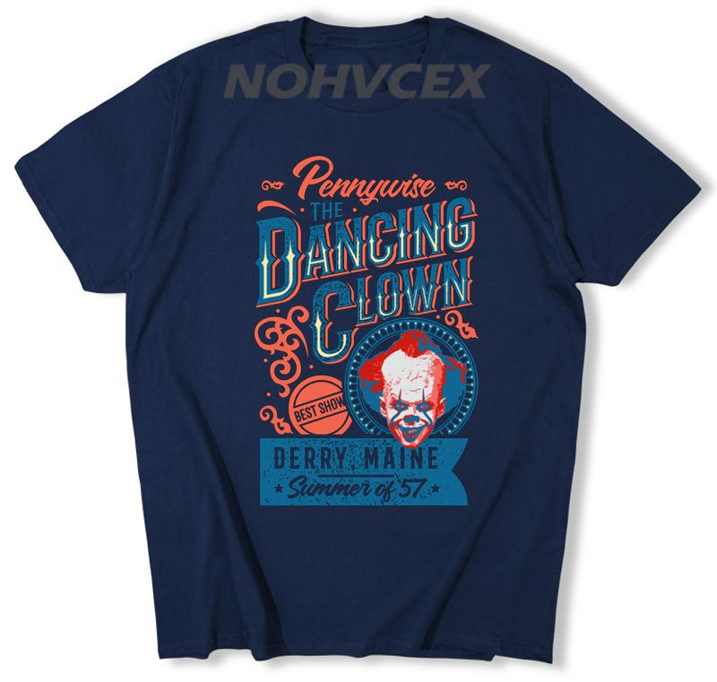 Newest The Dancing Clown Pennywise It Men S Cotton Short Sleeve Tee High Quality O XL