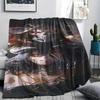1PC OVERLORD Print Flannel Blanket, High quality All Seasons, Home Decor, Warmth and Comfort, Perfect for Christmas Gifts