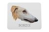 Borzoi, Russian Hunting Sighthound, Russian Wolfhound – Geometric Mouse Pad with a Picture and Text | Art-Dog