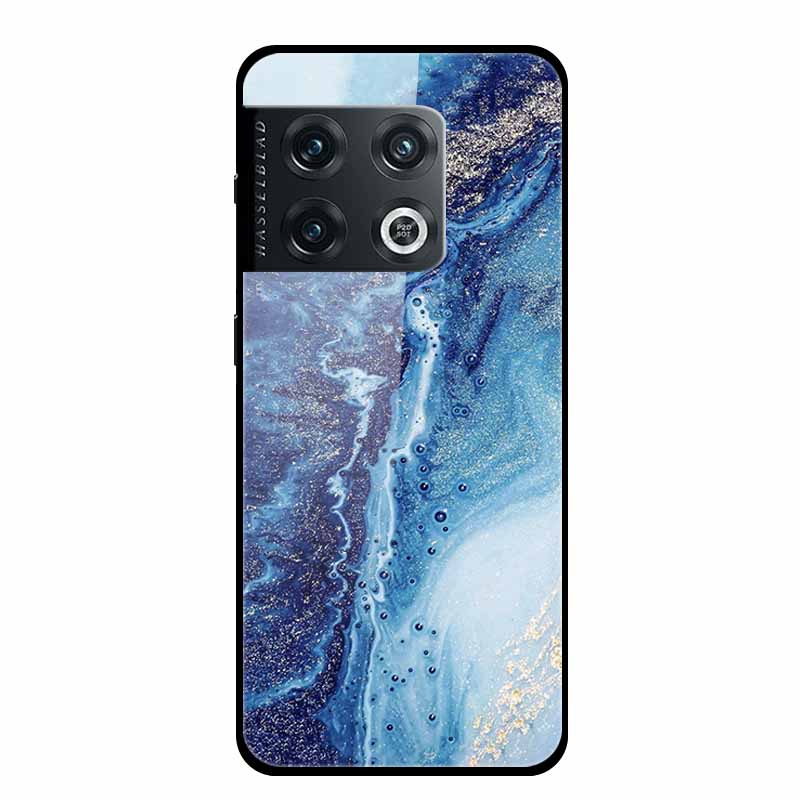For OnePlus 10 Pro Case Marble Tempered Glass Back Cover Hard Case For OnePlus 10 Pro Shockproof Fundas NE2210 Protective Coque
