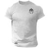 Muscles Dumbbells T Shirt Pocket Gym Clothing Bodybuilding Training Workout Exercise Boxing MMA Beast Straight Pose Gym Monster Men Tee Top