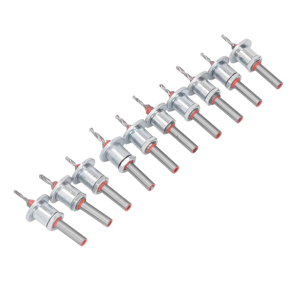 10PCS Countersink Drill Bits Adjustable Stop Tapered Countersink Bit for Wood Plastic Soft Metal