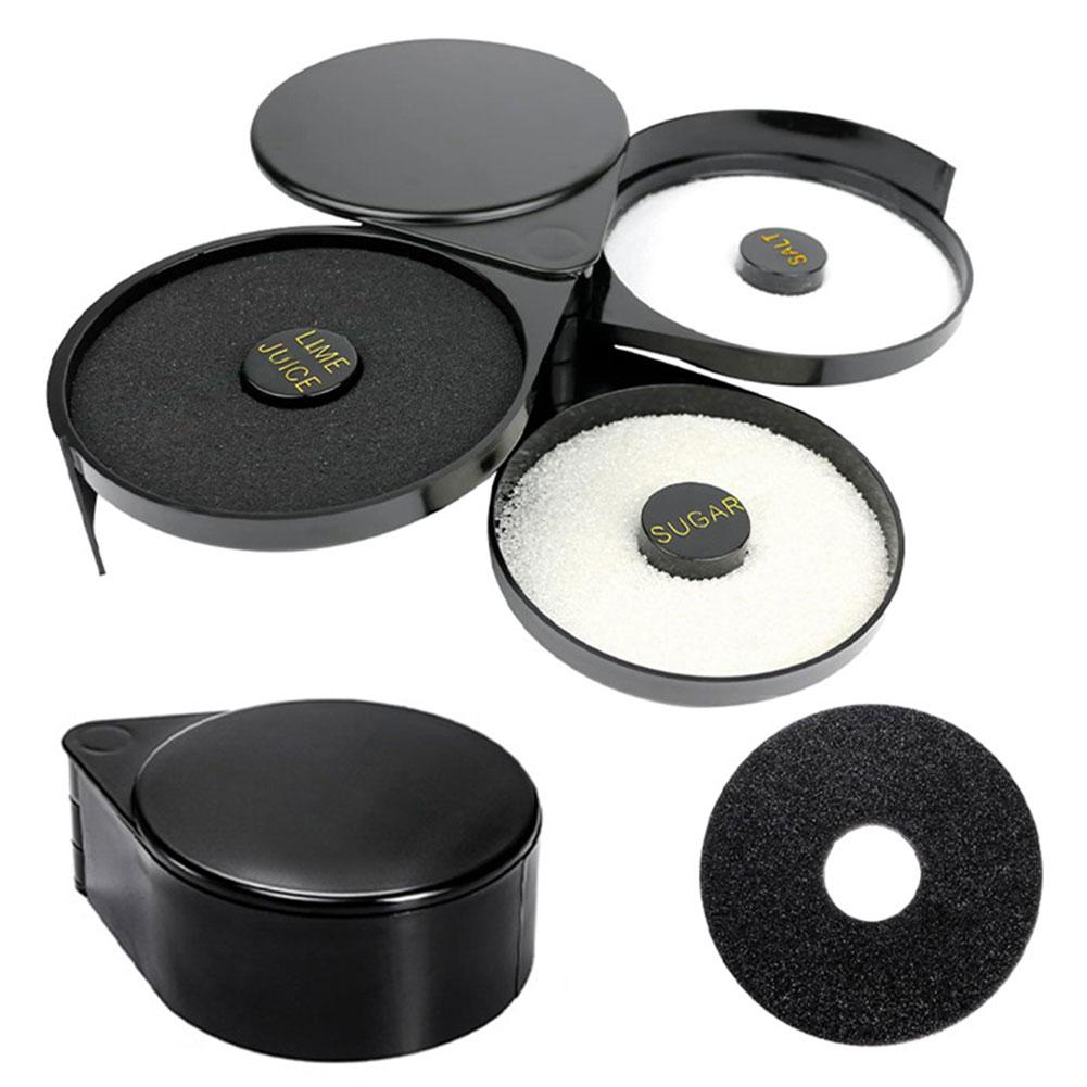 

3-ярусная солонница для бокалов с крышкой, солонница для маргариты с губкой, инструмент бармена для бара и домашней вечеринки, Блади Мэри China Mainland