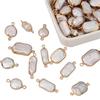 Natural Freshwater Pearls Irregular Gold Edging Double Hanging Pendants For DIY Necklace Bracelet Earrings Jewelry Making