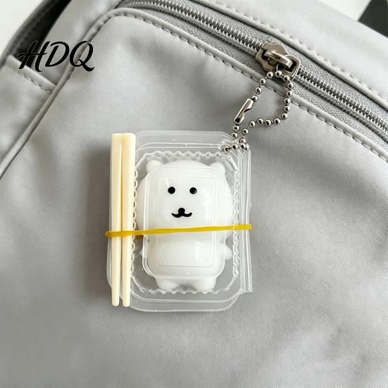 Calming Fidget Toy 1/2/3Pcs Stress Relief Bear with Clear Box & Chopsticks, Cartoon Bento Squeeze Ball Toy, Slow Rising Sensory for Anxiety Reduction
