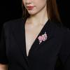Women Wedding Flower Brooch Crystal Rhinestones Zircon Pin Clothing Accessories