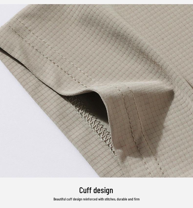 T-shirt da uomo taglie forti 9XL in seta ghiacciata con scollo a V a maniche corte, ad asciugatura rapida - Senza cuciture, leggera, traspirante, top sportivo estivo