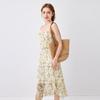 Qiusui Yiren Floral Ruffle Chiffon Dress