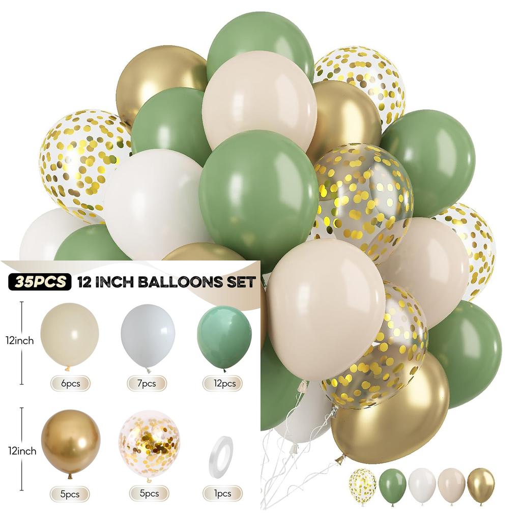 12inch-35/60pcs purple gold and pink balloon set, suitable for weddings, birthdays, popular parties decoration balloons