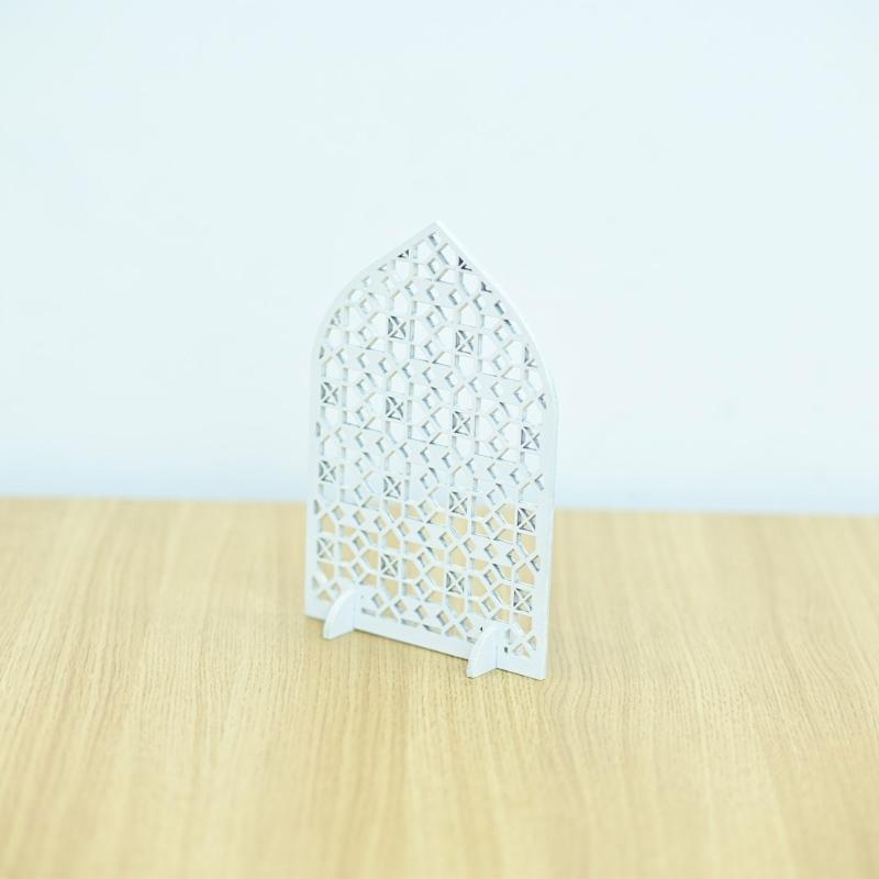 Eid Mubarak Wood Table Centerpiece Signs Eid Mubarak Freestanding Tabletop Ornament for Ramadans Mubarak Eid Decoration