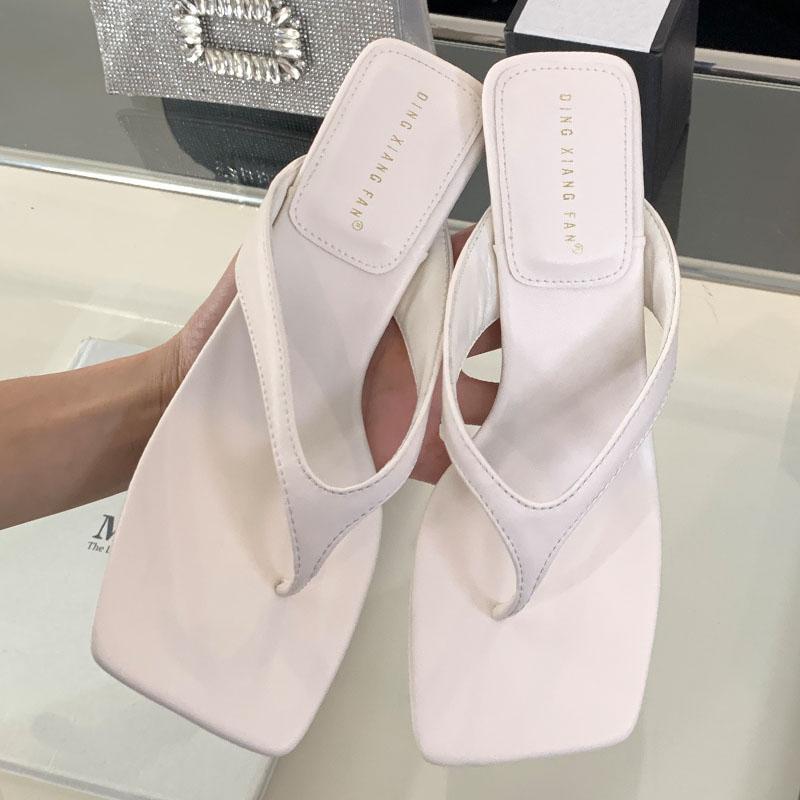 

Мода Мода Мелкие Женские Средние Каблуки Шлепанцы Шлепанцы Тапочки 2025 Лето Женская Обувь Женские Каблуки Тапочки Туфли-лодочки 35 бежевый