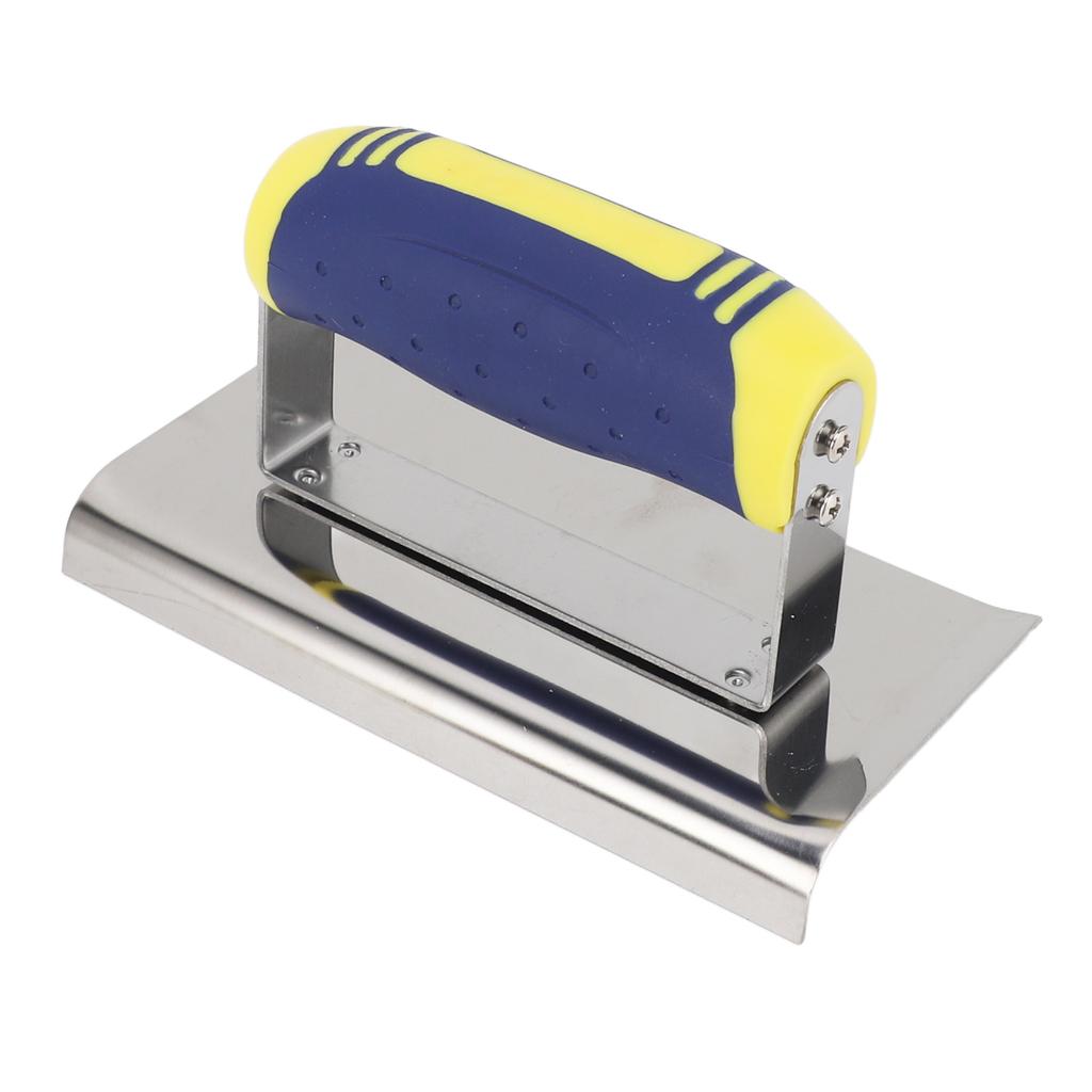 Stainless Steel Trowel Portable Flat Finishing Wall Corner Spatula with Soft Grip Handle for