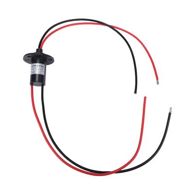 Electric Slip Ring Motor Electrical Connector 2 Wires 30A 250RPM 360 Degree Rotating Small Accurate Cap Type Conductive