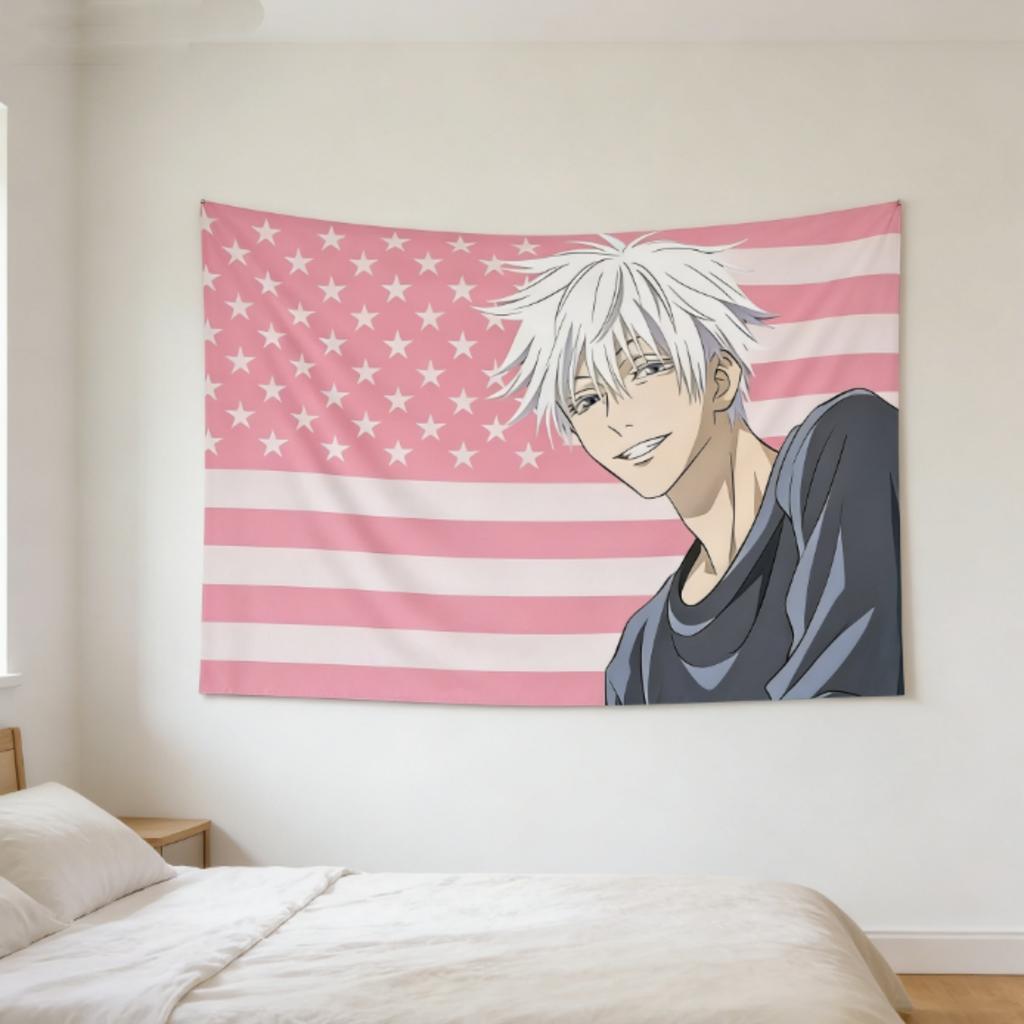 GGgGojo Satoru Anime Theme Tapestry Suitable for Various Home Decor High Quality Fabric MultiSize Flat Print