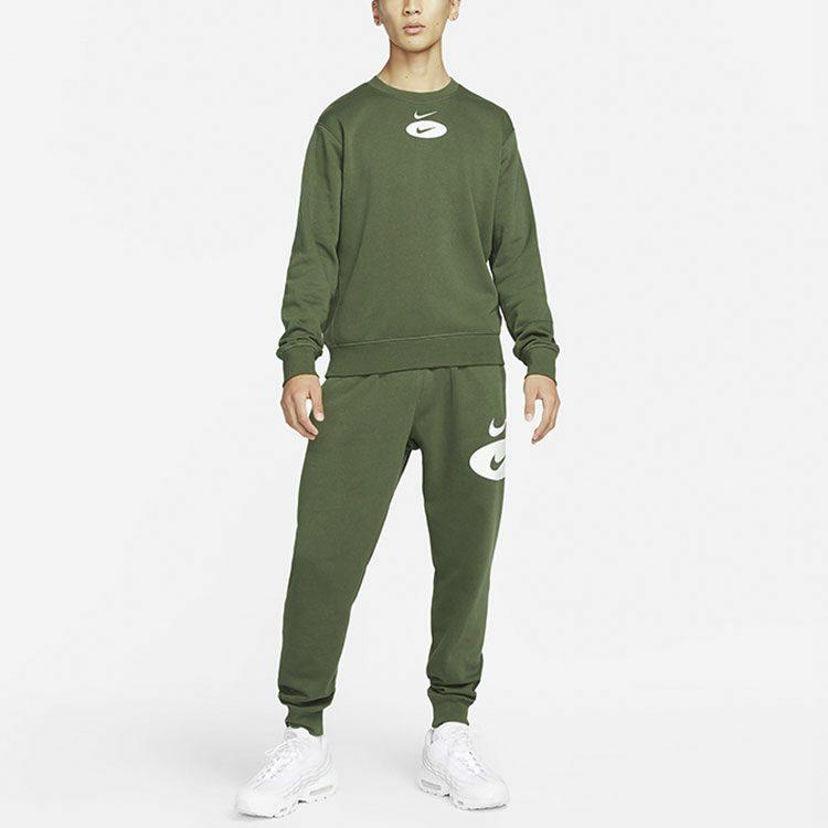 Nike Sweatshirts Men's Rugged Green Crew Neck Thickened Other DM5461-326