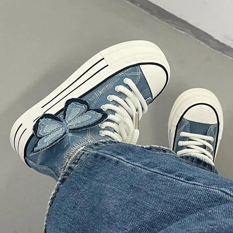Fashion Stylish Lace Up High Top Ladies Footwear Casual Cheap Korean Y2k Fashion Deals 2025 New Walking Original On Offer Women's Shoes