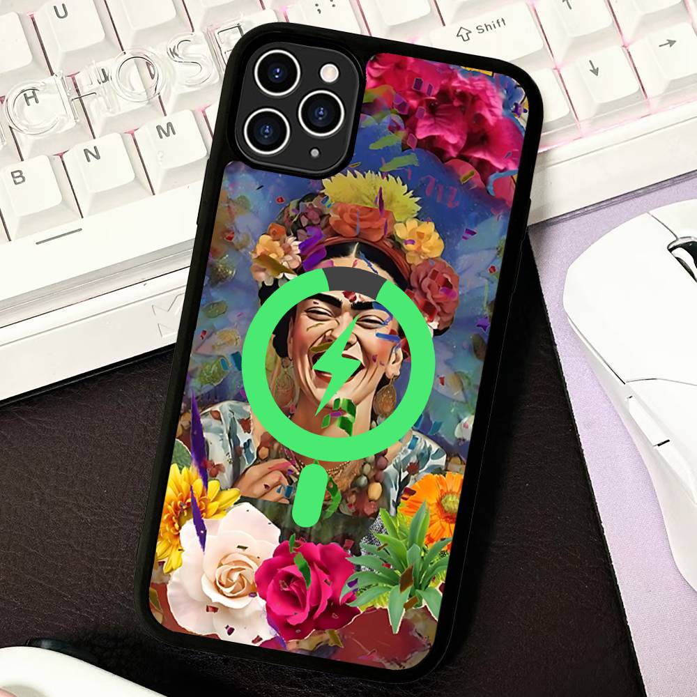 Fashion F-Frida K-KahlosS Phone Case For IPhone 17 16 15 14 13 12 11 Pro Max Plus For Magsafe Magnetic Shell