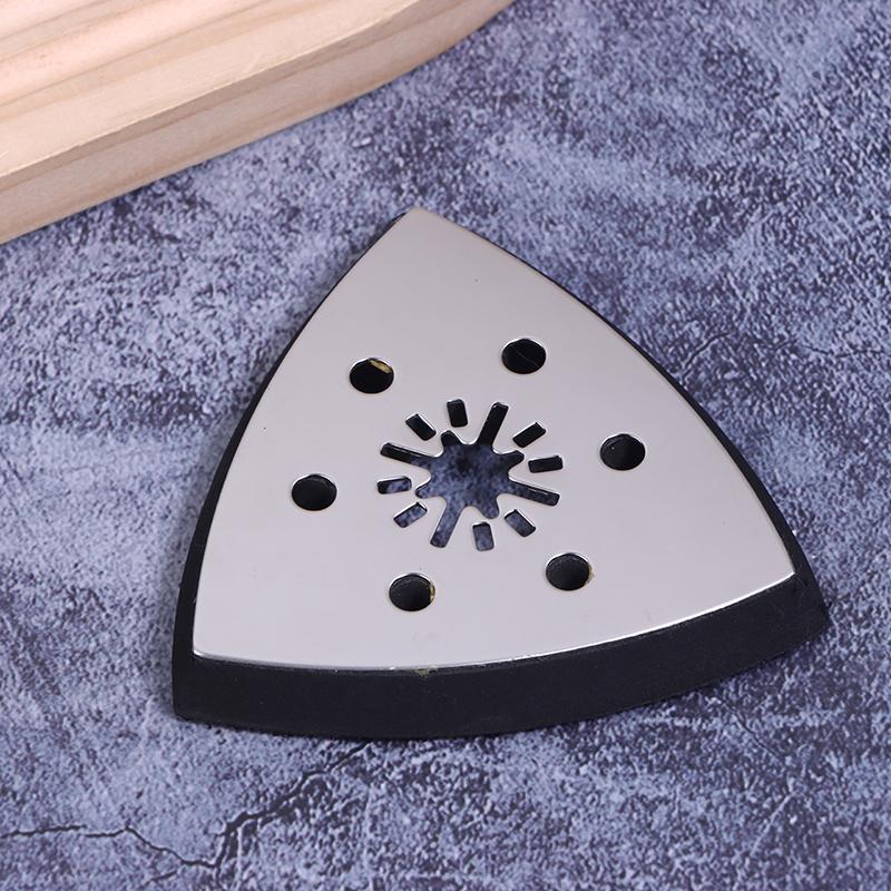 90Mm Triangular Sanding Pad 6 Holes Quick Release Universal Triangular Sand Saw Blade For Woodworking Polishing Grinding Sanding