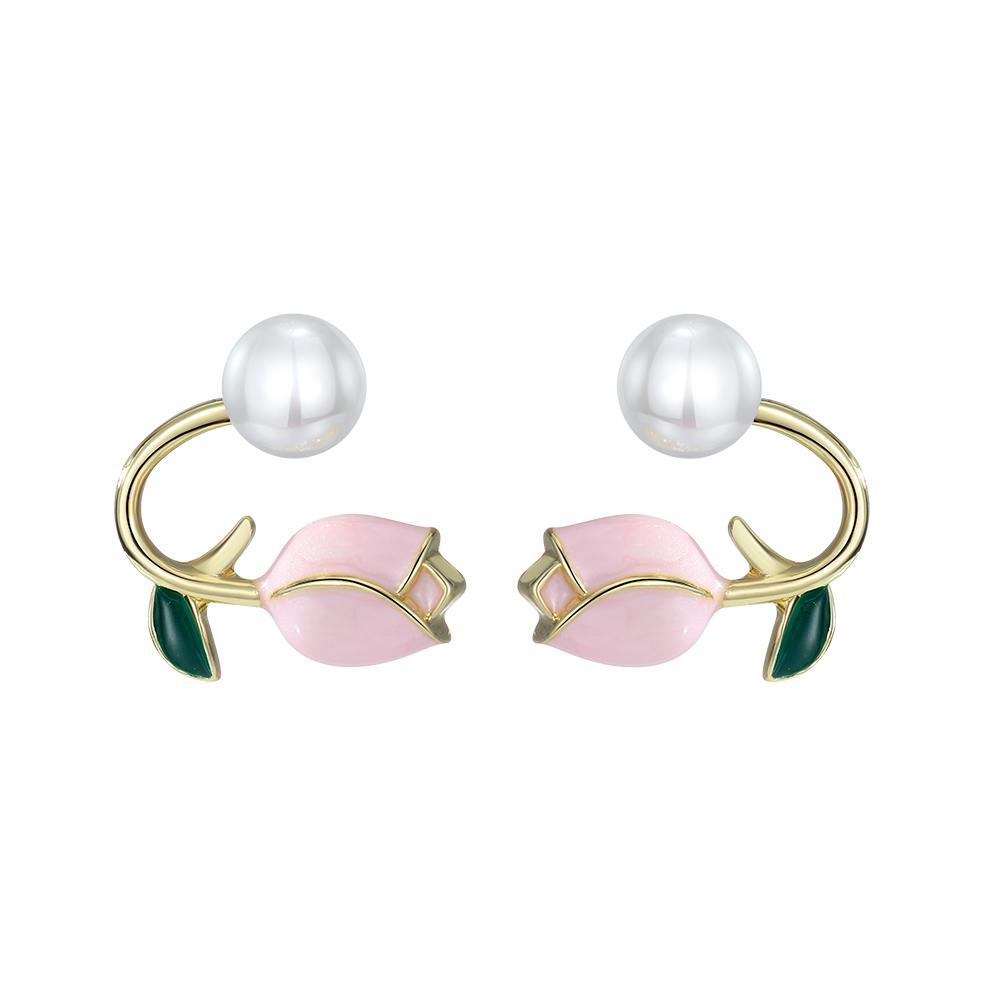 2024 2023 Diamant-eingelegte Blumenohrringe Ein Paar Anzüge Modischer Charme Elegante Mädchen Schöne Party Nachtclub Mädchen Vielseitige Ohrringe Zubehör