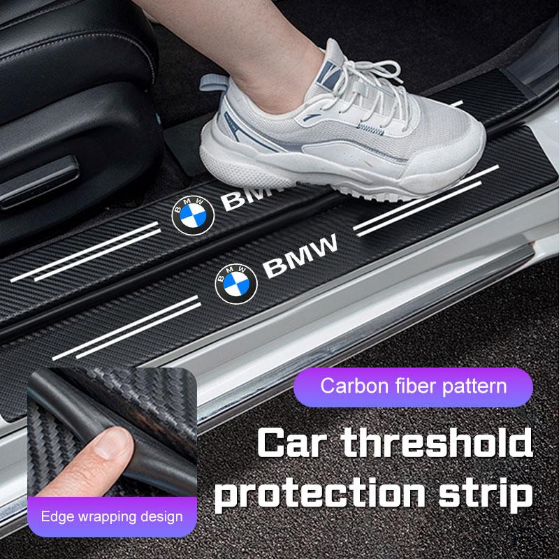 For BMW 1 3 5 6 7 Series E38 E46 E60 E90 F15 F10 G30 G20 X1 X3 X5 X6 X7 Car Threshold Strip Carbon Fiber Film Door Sill Sticker
