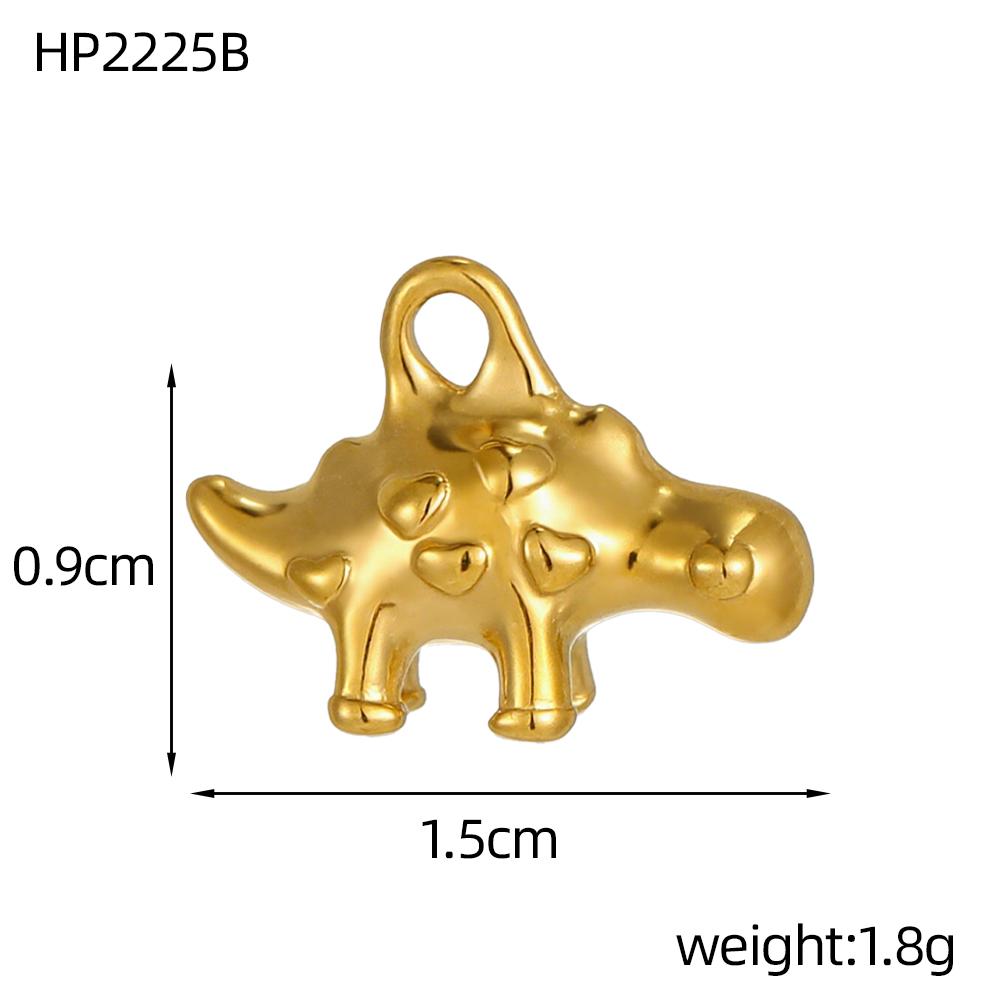 CARLIDANA Stainless Steel Gold Plated Animal Giraffe Charm Bubble Dog Monkey Rabbit Horse DIY Accessories Jewelry Necklace