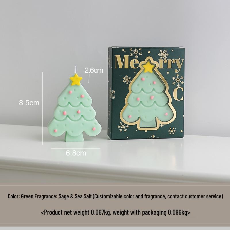 Christmas Tree Shaped Scented Candle Gift Box - Holiday Decoration & Souvenir