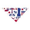 Pet Bandana with Distressed Flag Print Triangular Scarf for Dogs Adjustable Neck Accessory for Independence Day Outdoor Events