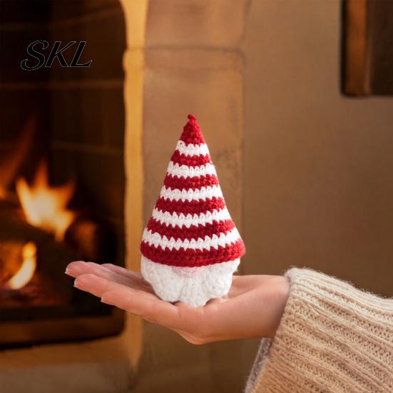 Festive Winter Room Ornaments Hand Crochet Christmas Gnome Ornaments, Knitted Faceless Hanging Decorations, Reusable Holiday Door Handles Yarn