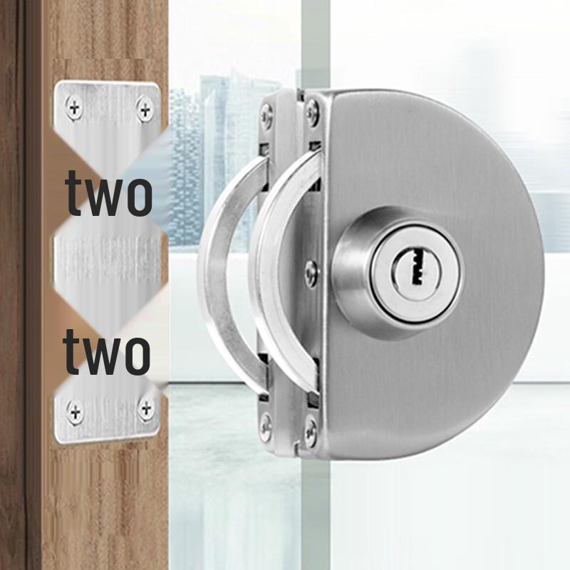 Stainless Steel Keyed Glass Door Lock