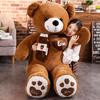 Non-Toxic 80/100Cm 4 Colors Bear With Scarf Stuffed Animals Bear Plush Toys Bear Doll Lovers Birthday Baby Gift