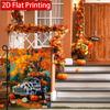 2D Flat, 2D Flat Autumn Thanksgiving Maple Leaf Truck Thanksgiving Garden Flag (4)- Outdoor Garden Flag Double-sided Home Decoration Courtyard Decorat