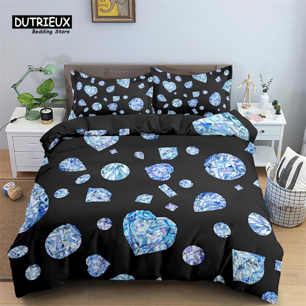 Blumiger Bettbezug Blumen Blätter King Bettwäscheset Frühlingsblüte Garten Bettdeckenbezug Bauernhaus Blütenblätter Botanischer Steppdeckenbezug