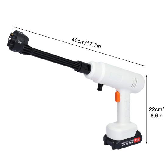 Electric Pressure Washer, 180W Portable Auto Cordless Electric Power Washer with 6-in-1 and Adjustable Nozzle 2 Batteries 1 Charger