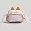 Korean Japan Kawaii Cat Ita Bag PU Cute Girls Transparent Pocket Aesthetic Shoulder Crossbody Bags Women's Fashion Backpacks