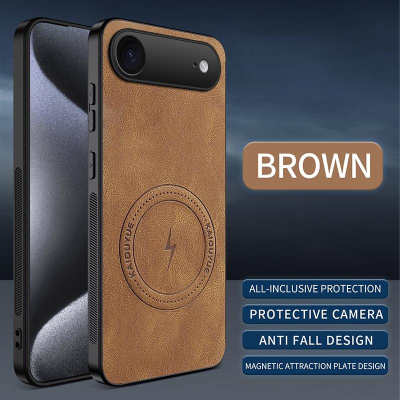 For iphone 17 Air Luxury Magnetic Wireless Charge Phone Case For iphone 17 AIR Shockproof Matte Leather Back Cover 17 Air Cases