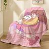 Coperta in flanella Bee and PuppyCat Animation Series, 240g, adatta per divani, letti, uffici, squisite coperte regalo