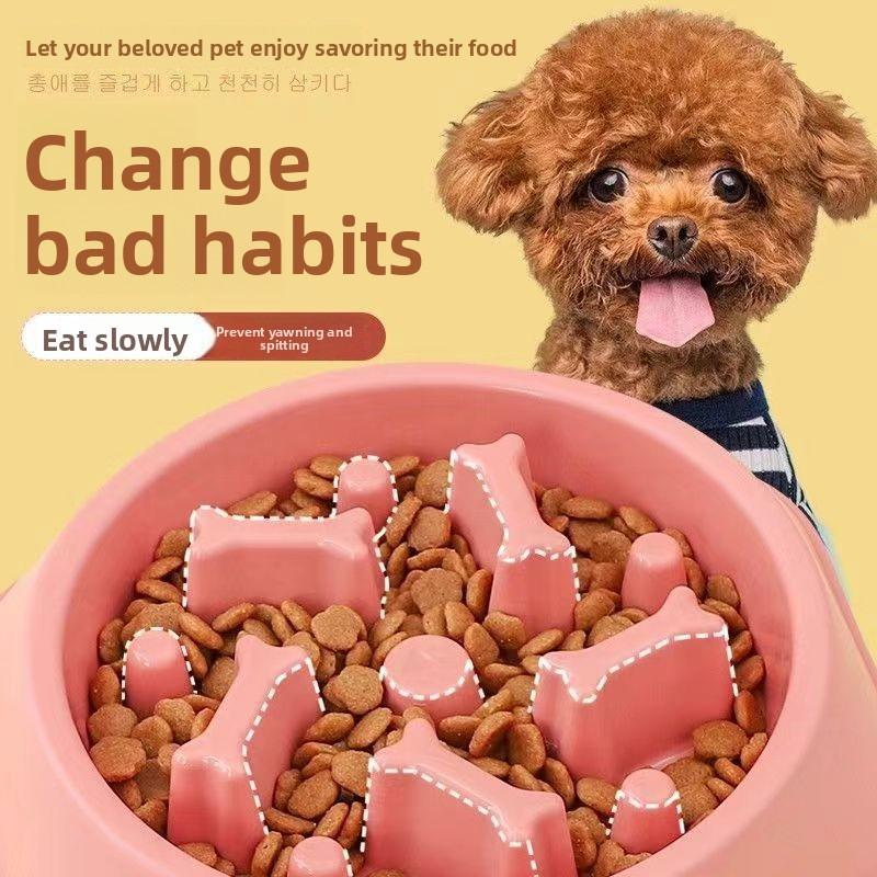 Dog Bowl, Anti-choking Slow Food Bowl, Small and Medium-sized Dog Feeder Bowl, Cat Food Bowl, Dog Food Anti-tipping, Pet Supplies