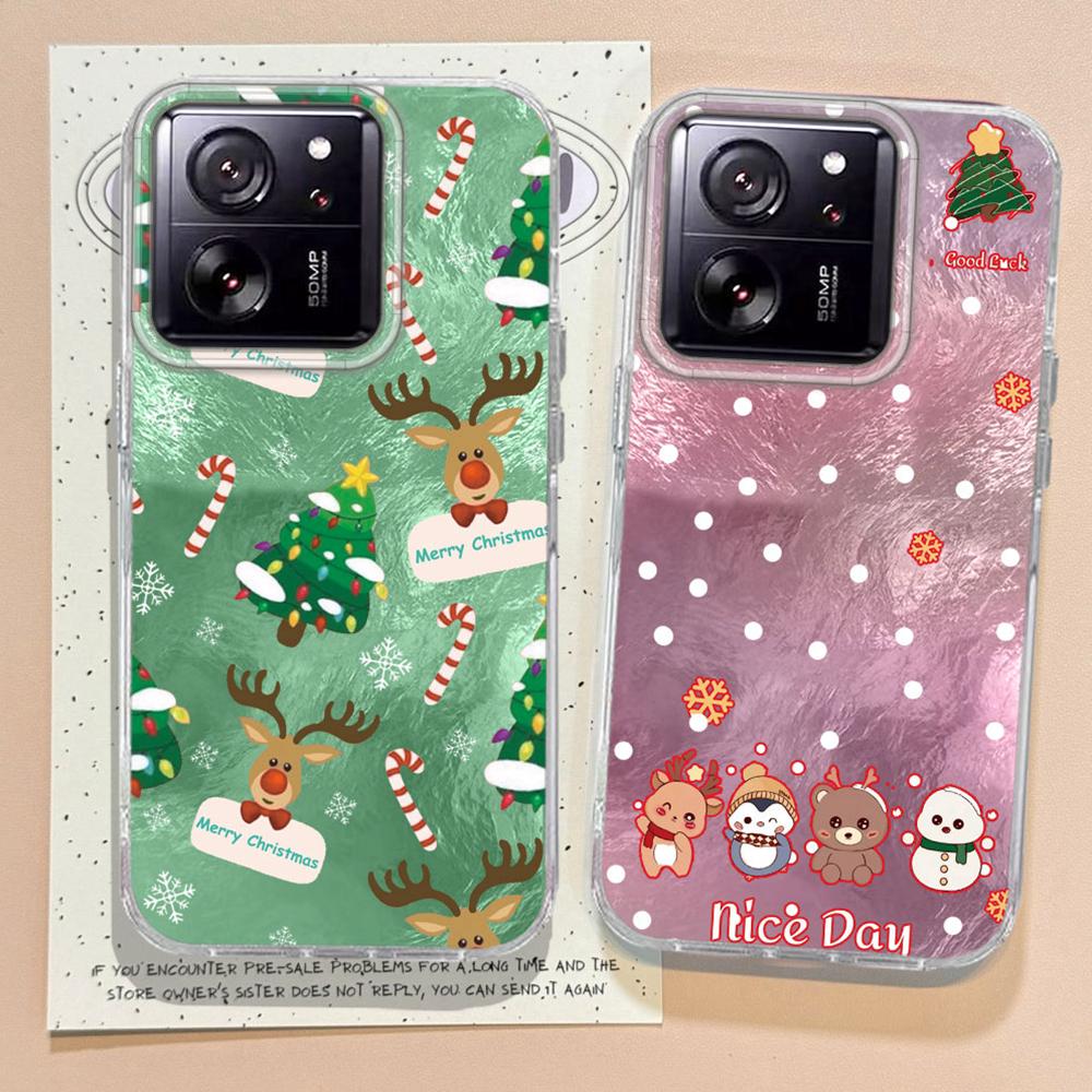 Merry Christmas Elk Tree Women Girls Phone Case for Xiaomi 13T 14T 11 Lite NE Poco X5 M6 Pro X6 X7 X3 Pro NFC C65 C61 M5S Cover