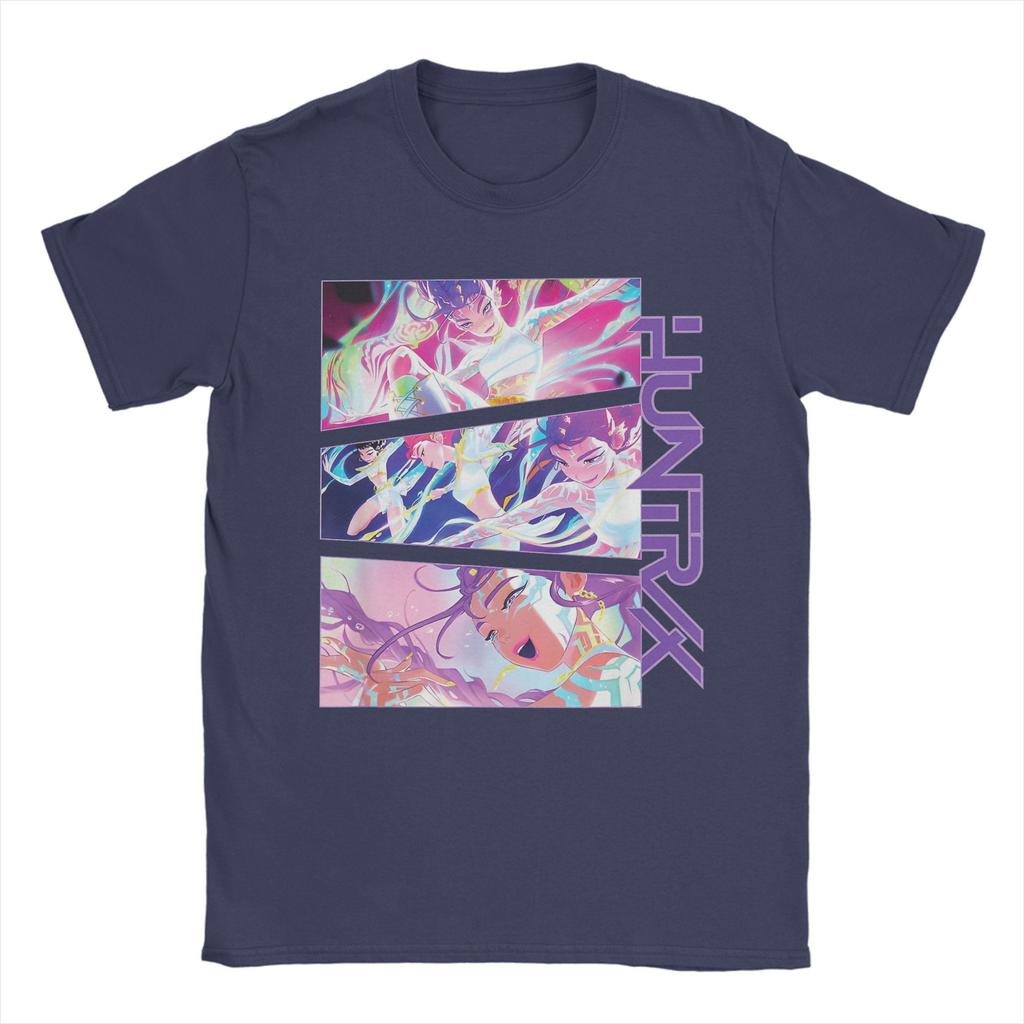 HUNTRIX Girls KPop Demon Hunters T Shirt Men Cotton Vintage T-Shirts O Neck Tees Short Sleeve Clothing Gift Idea
