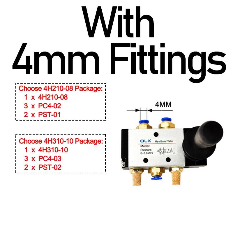 Air Valve Switch 4H210-08 4H310-10 4H410-15 Manual Hand Wrench Pneumatic Control Pull 1/4" 2 Position 5 Port Plate Reversing
