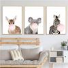 Nordic Stil Blase Kaugummi Giraffe Zebra Tier Poster Leinwand Kunst Malerei Wand Kunst Kinderzimmer Dekorative Bild Kinder Dekor