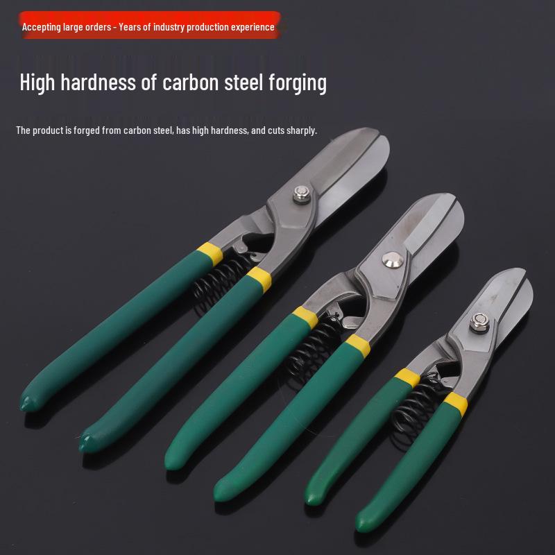 American-German Style Industrial Tin Snips: 10" & 12" for Woodworking & Ceiling