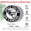 2D Flat Aluminum Retro-style Security Camera Wall Decoration, 7.87 Inches X 7.87 Inches. Suitable for Cafes, Living Rooms, Kitchens, Bars, Porches