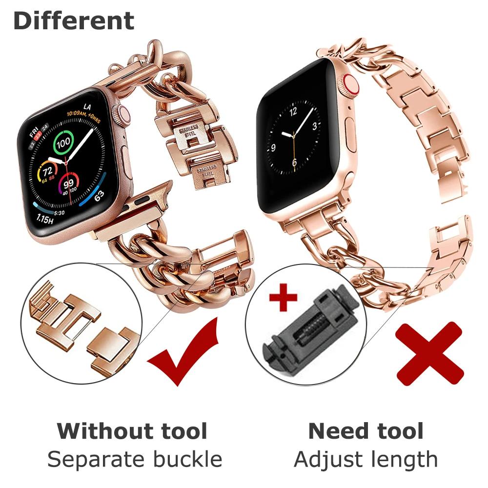 Stainless Steel Band for Apple Watch Ultra 3 2 49mm 11 10 9 8 7 42mm 41 46 45mm Strap for iWatch 6 SE 38 40 44mm Luxury Bracelet