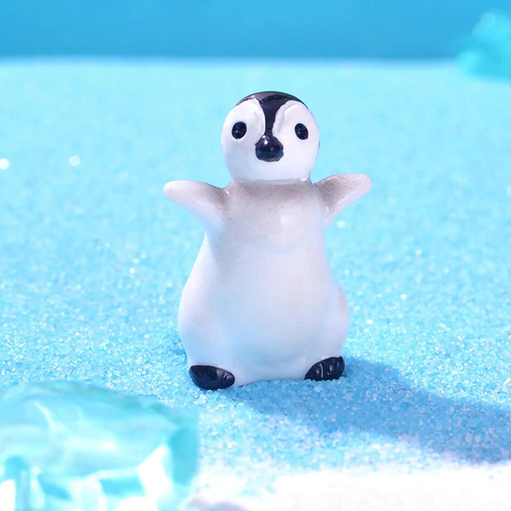 Mini Realisitic Animals Figurines Resin Polar Bear Penguin Seal Iceberg Figures Miniature Cake Toppers For DIY And Statues