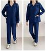 Fleece-Lined Stretch Scrub Suit: Long Sleeve, Quick-Drying for Men & Women, Ideal for Medical Staff In Autumn/Winter.