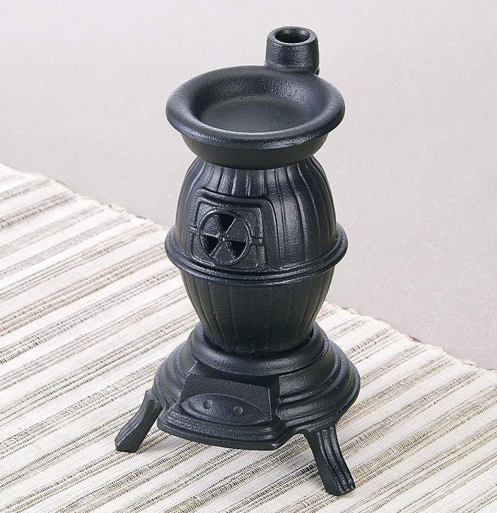 Iwachu Oil Pot Stove Black Body Size X 12 X 29910 Nanbu Ironware Incense Burner (cm) 11.5 (H) 17.5
