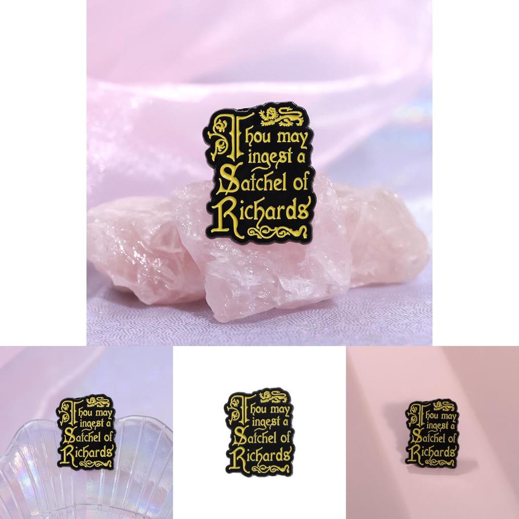 Unique Geometric Letter Badge Brooches Stylish Creative Enamel Pin Accessories Gift For All