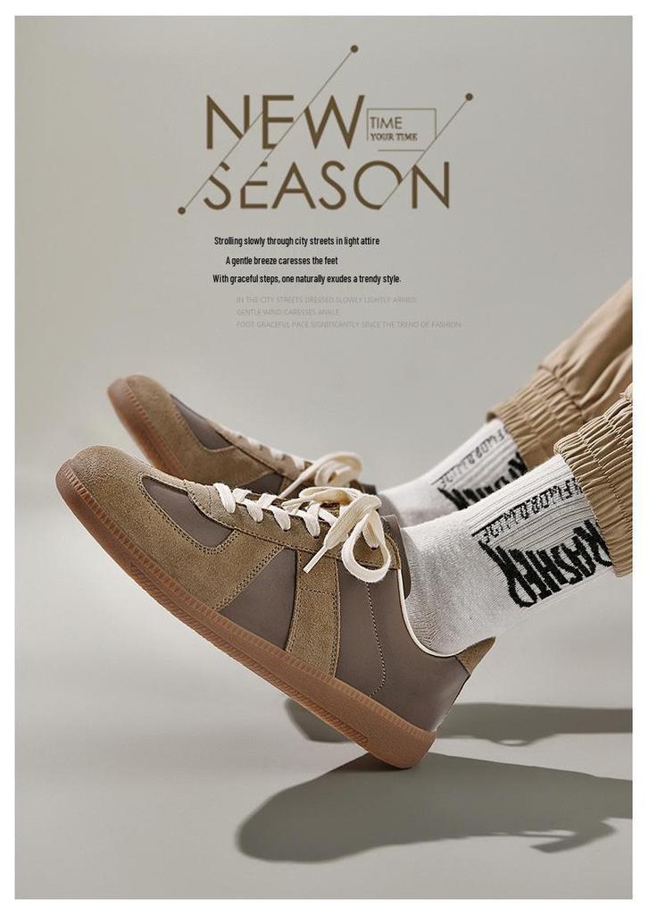 Unisex Retro German Training Shoes - Casual, Versatile Board Shoes for Men and Women