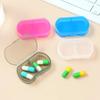 Portable Mini Travel Pill Organizer Transparent Dual Compartment Morning And Night Medicine Box Capsule Holder Drug Storage